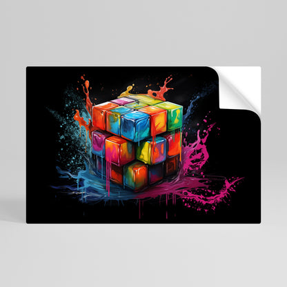 CUBE FUSION Peel and Stick Horizontal Poster