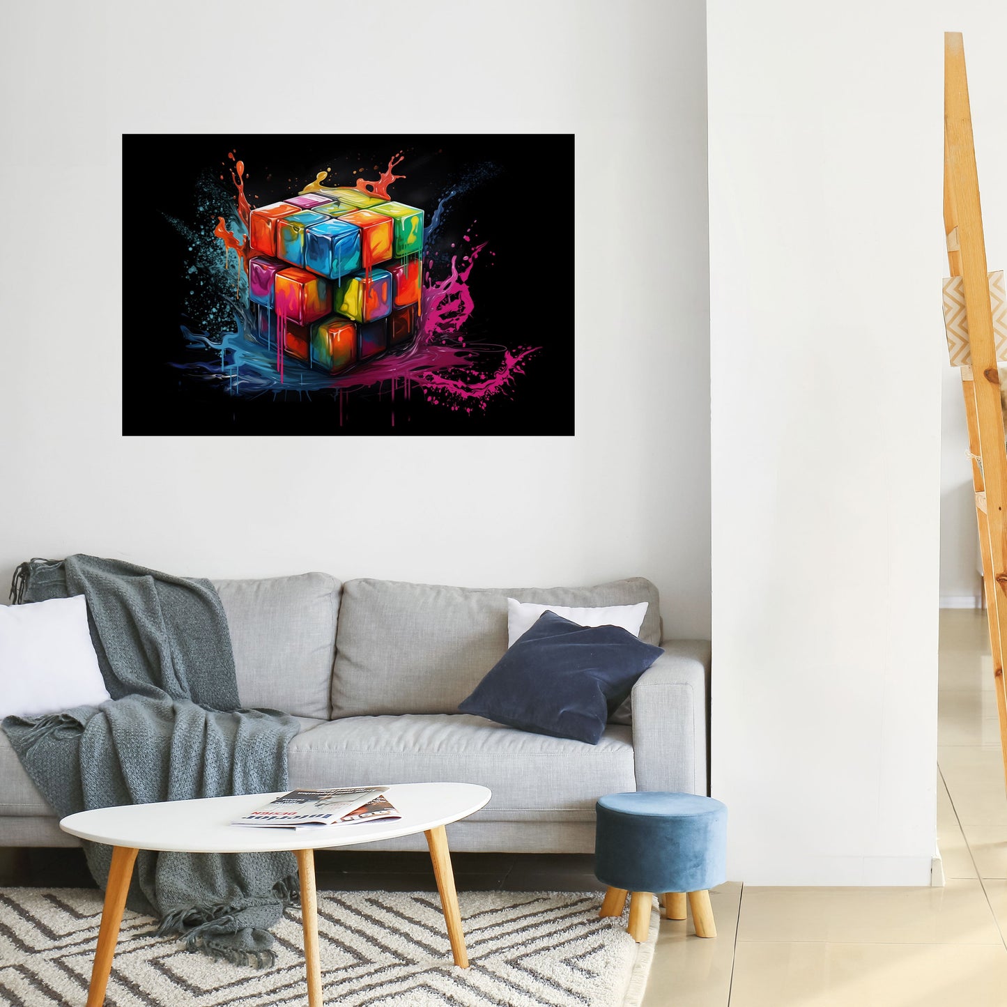 CUBE FUSION Peel and Stick Horizontal Poster