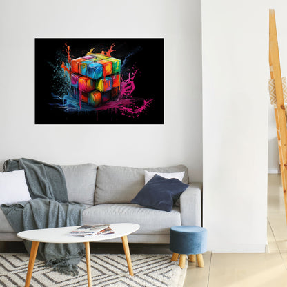 CUBE FUSION Peel and Stick Horizontal Poster