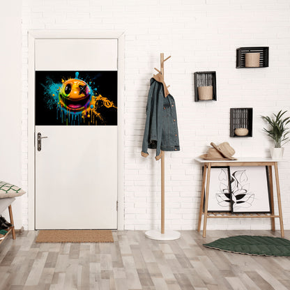 TRIPPY HAPPINESS horisontell affisch med självhäftande motiv