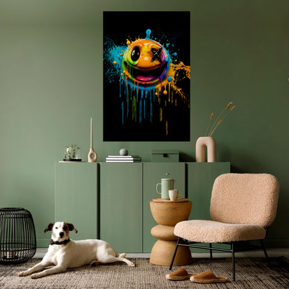 TRIPPY HAPPINESS vertikal affisch med självhäftande text