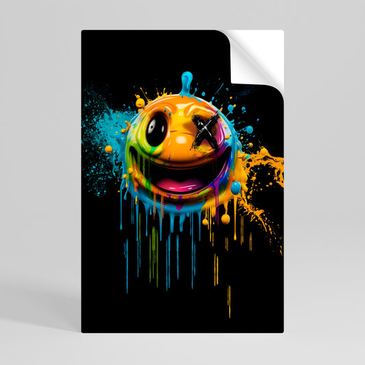 TRIPPY HAPPINESS vertikal affisch med självhäftande text