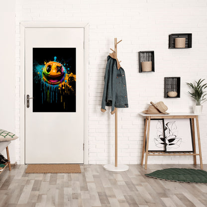 TRIPPY HAPPINESS vertikal affisch med självhäftande text