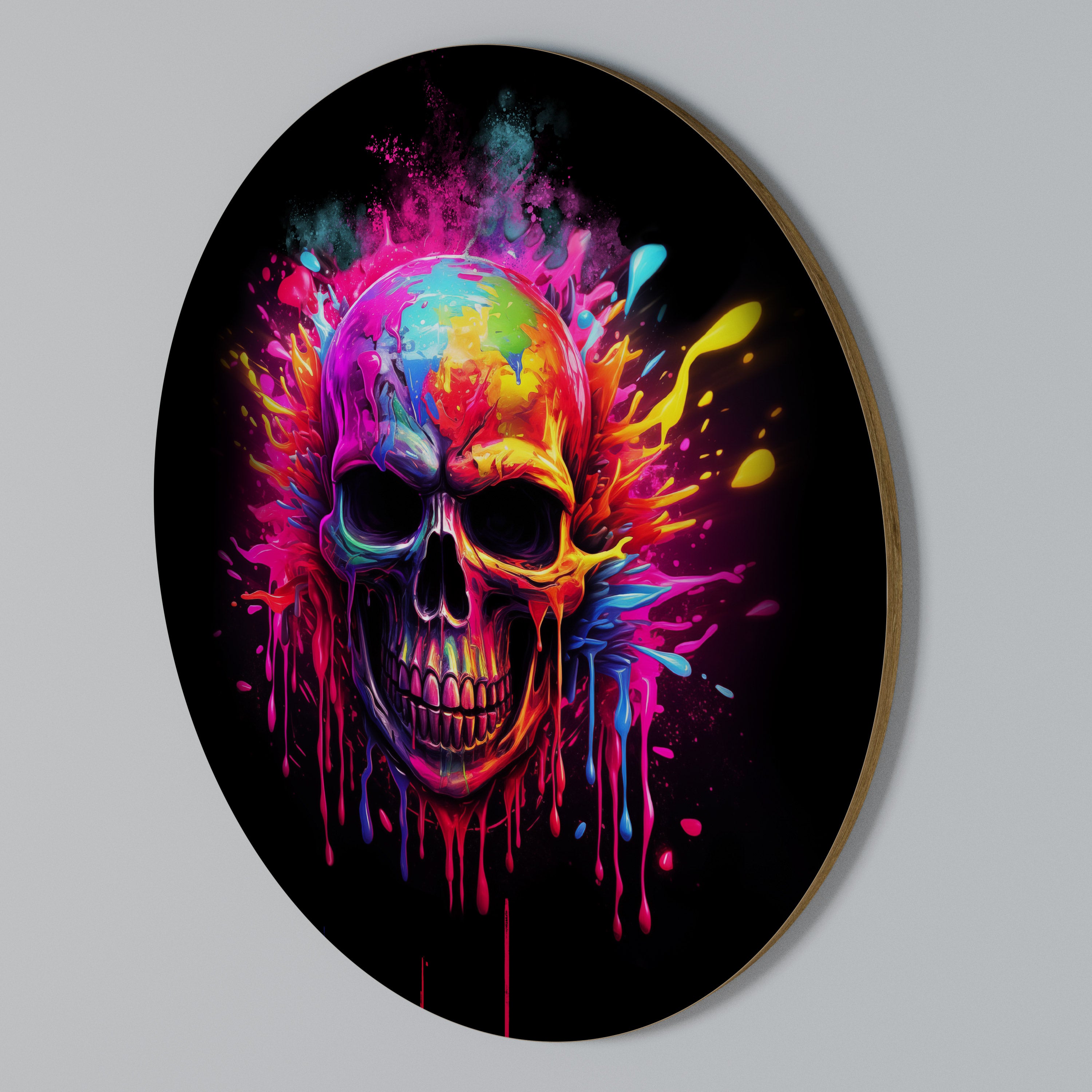 SKULL QUEST Rund väggdekor