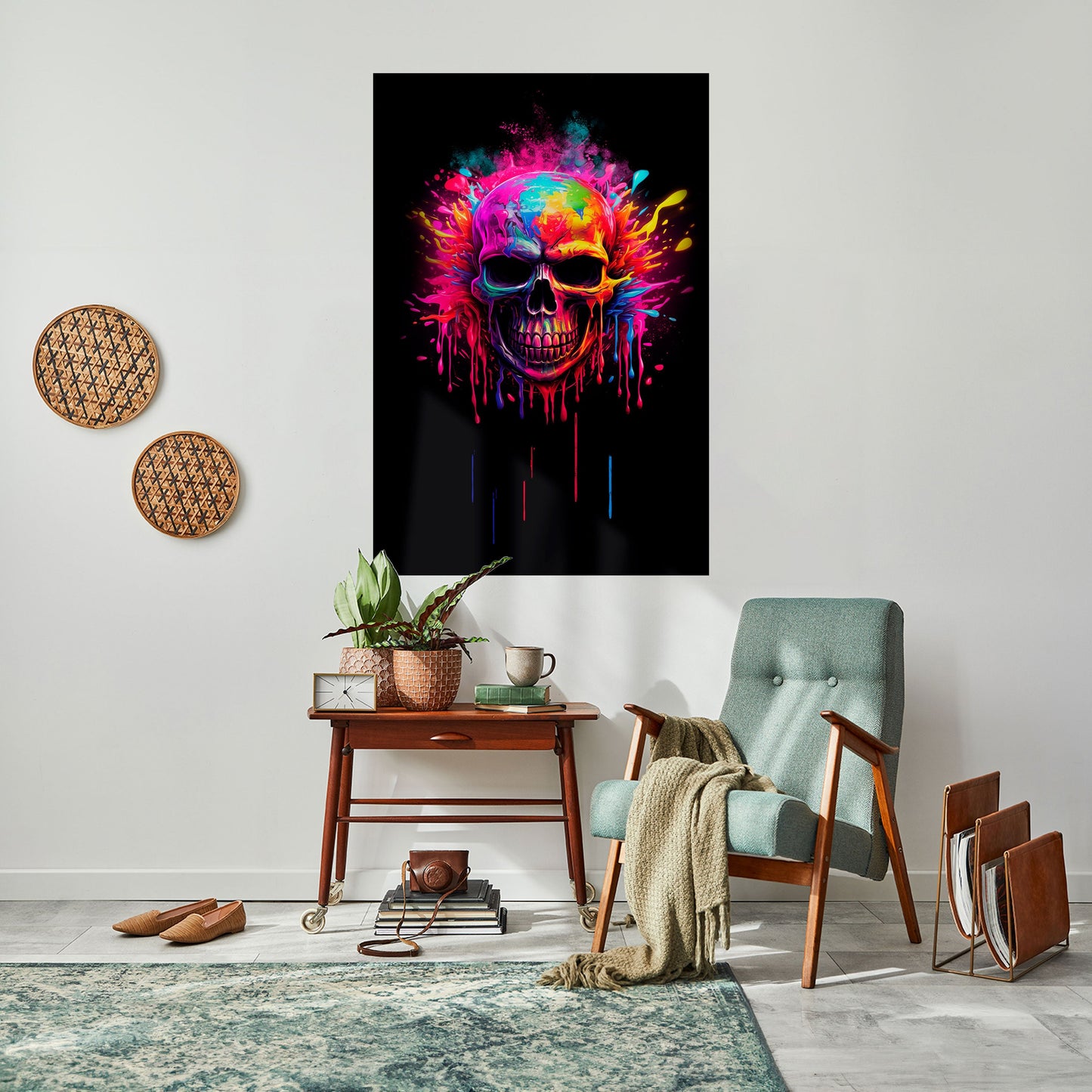 SKULL QUEST vertikal poster med självhäftande motiv