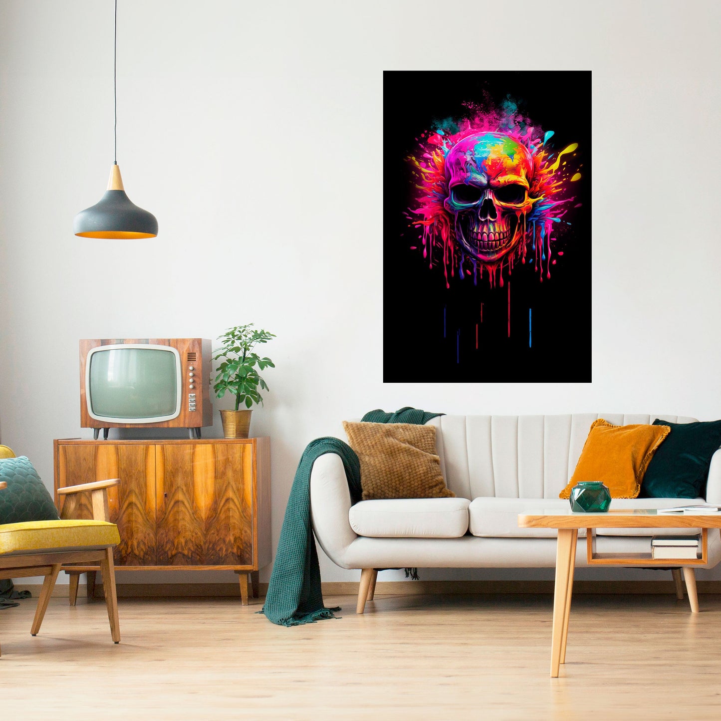 SKULL QUEST vertikal poster med självhäftande motiv
