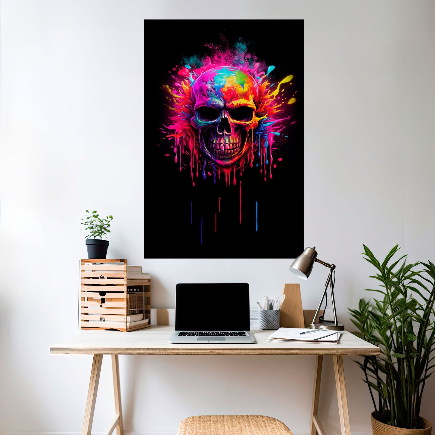 SKULL QUEST vertikal poster med självhäftande motiv