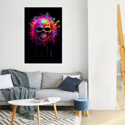 SKULL QUEST vertikal poster med självhäftande motiv