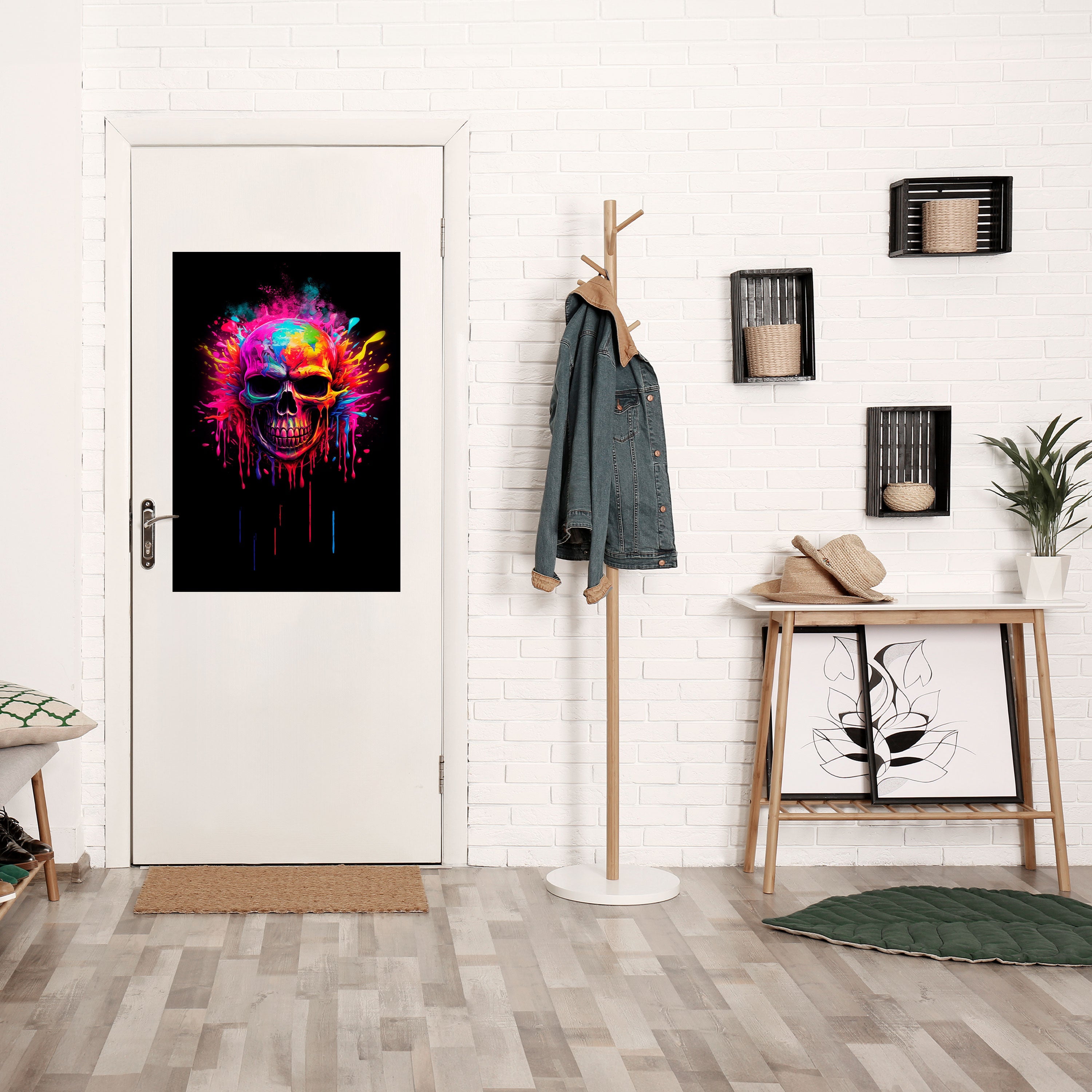 SKULL QUEST vertikal poster med självhäftande motiv