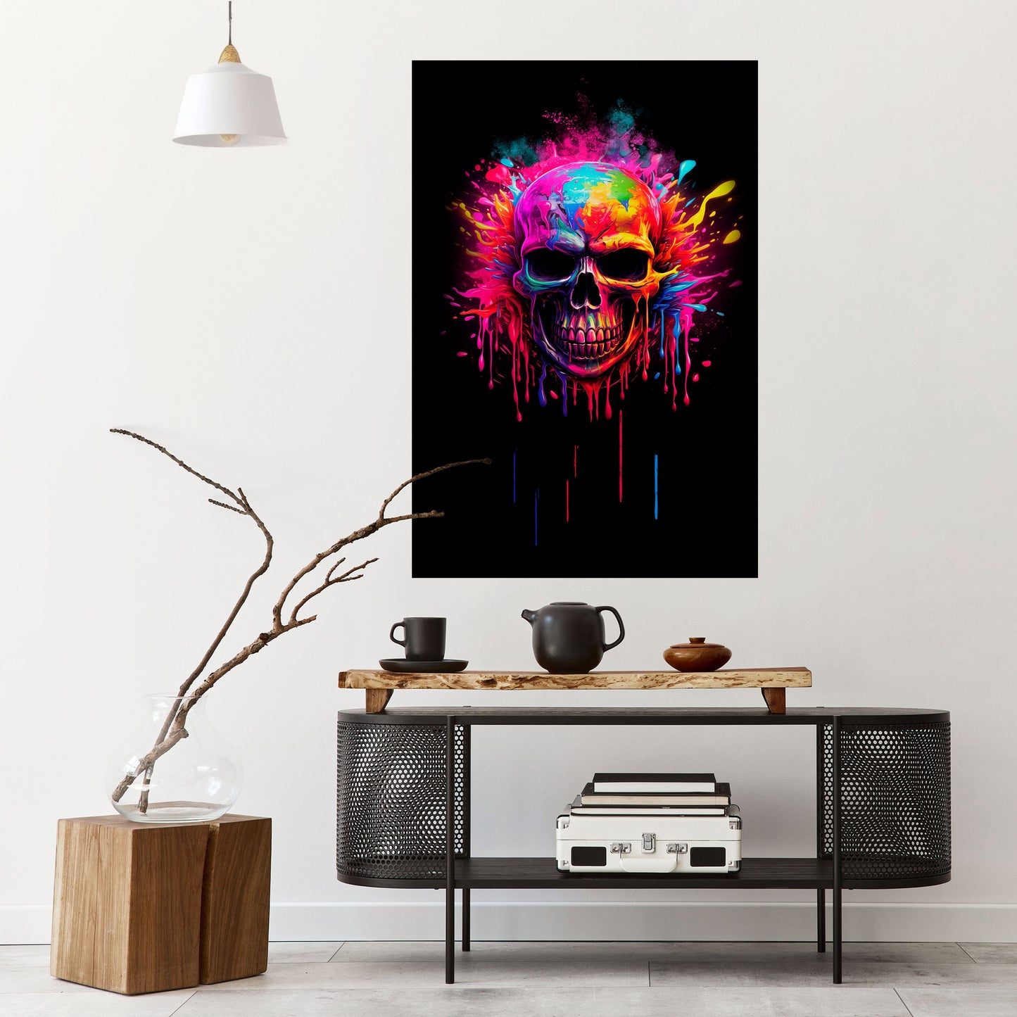 SKULL QUEST vertikal poster med självhäftande motiv