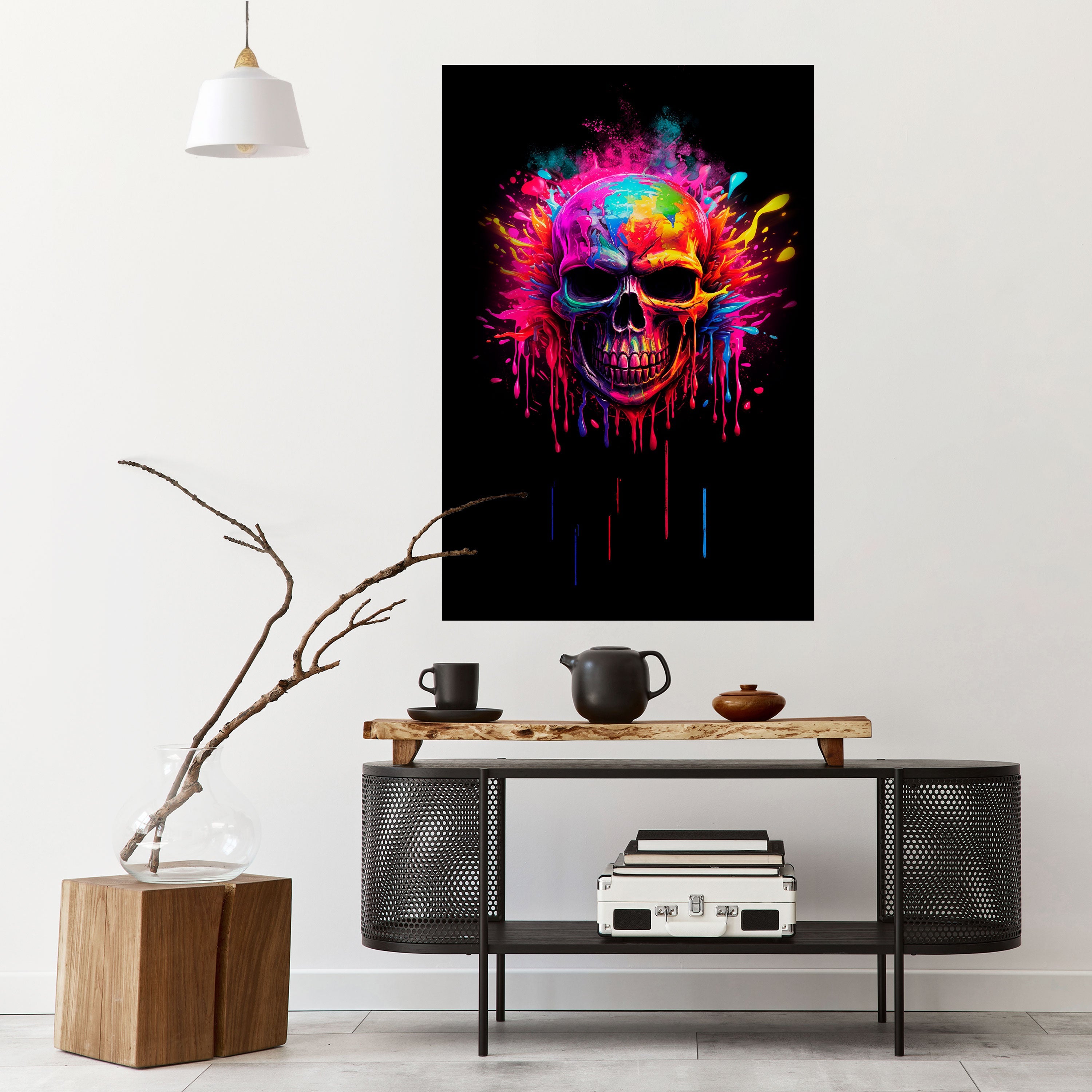 SKULL QUEST vertikal poster med självhäftande motiv