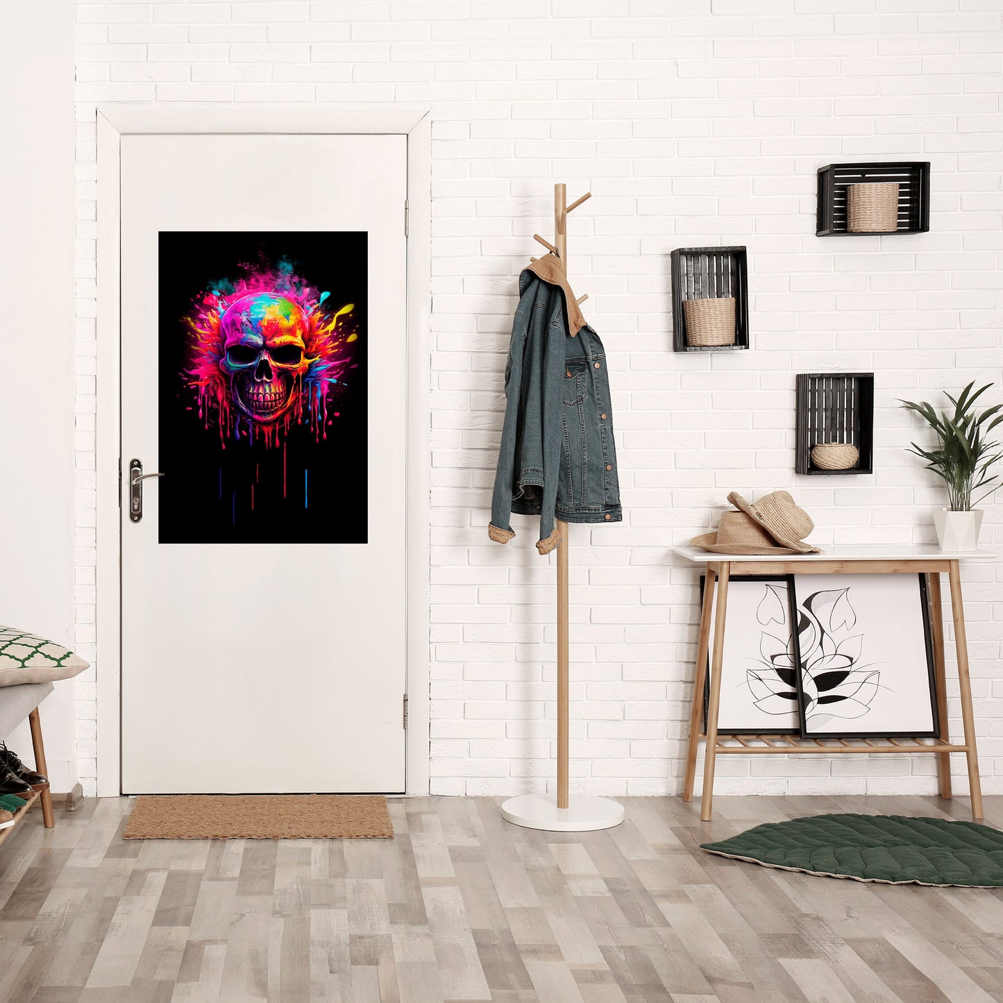 SKULL QUEST vertikal poster med självhäftande motiv