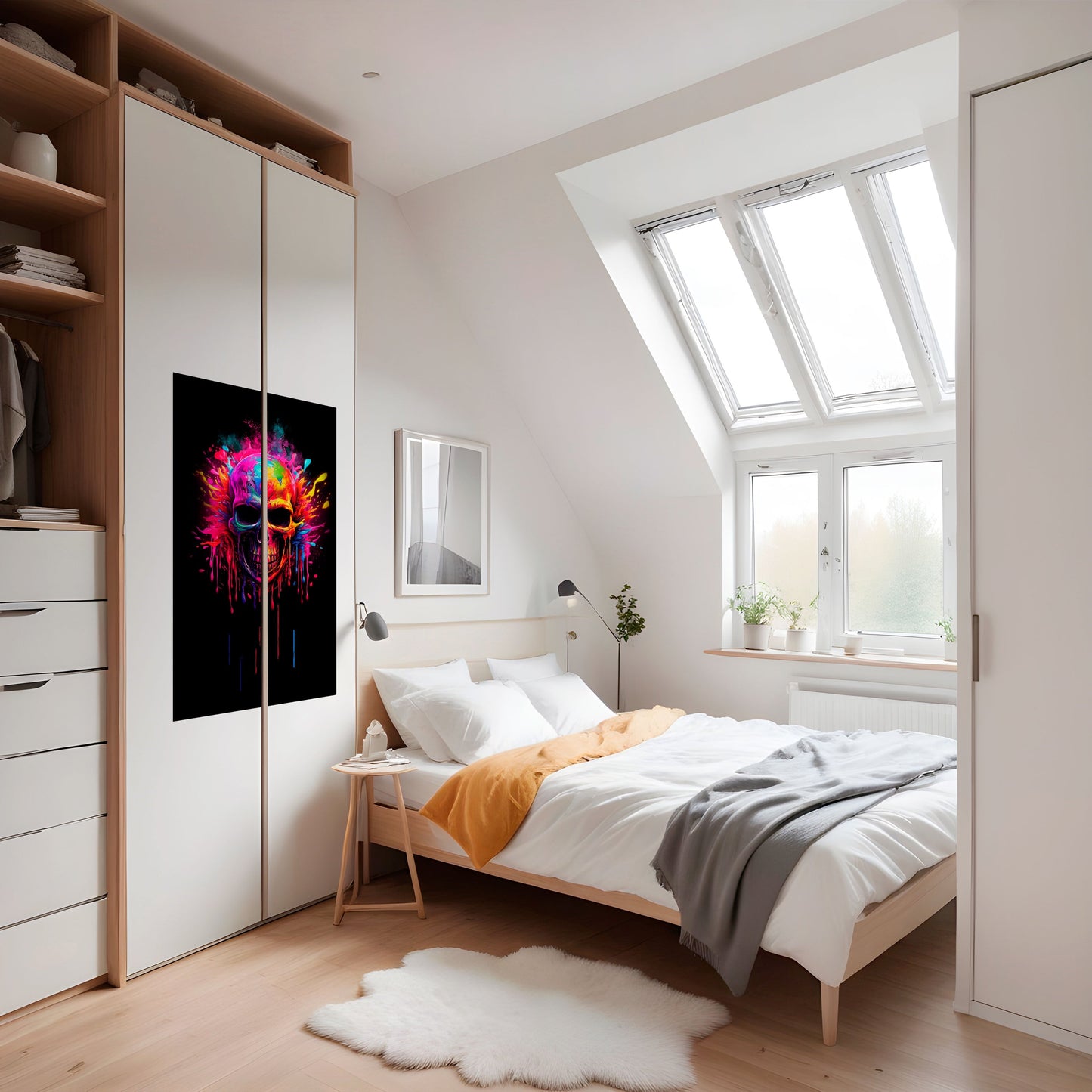 SKULL QUEST vertikal poster med självhäftande motiv