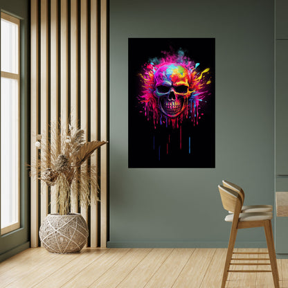 SKULL QUEST vertikal poster med självhäftande motiv
