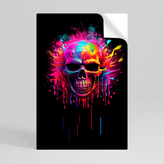 SKULL QUEST vertikal poster med självhäftande motiv