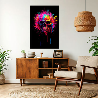 SKULL QUEST vertikal poster med självhäftande motiv