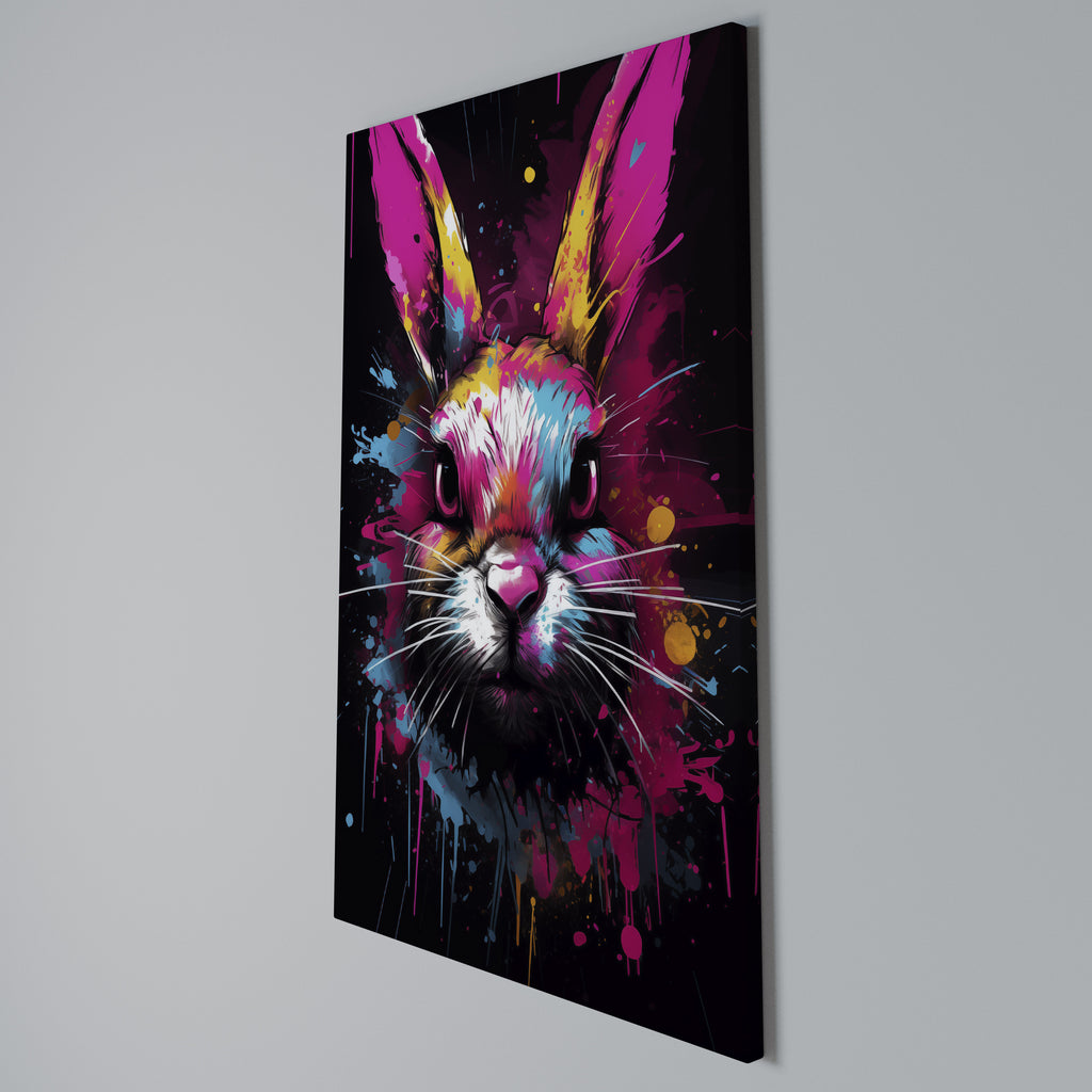 DON'T FOLLOW THE RABBIT Vertical Canvas Print