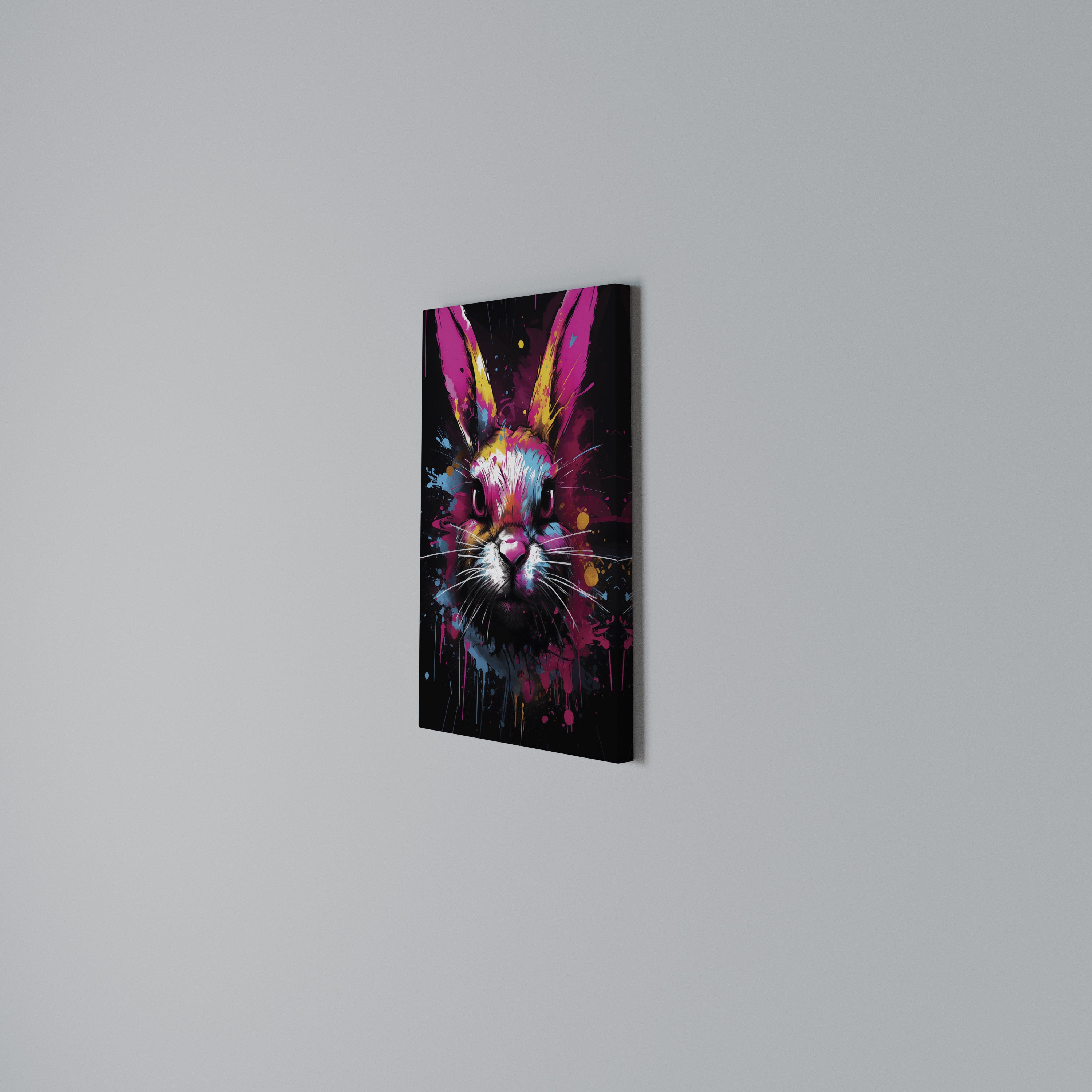 DON'T FOLLOW THE RABBIT Vertical Canvas Print
