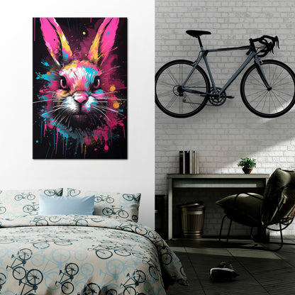 DON'T FOLLOW THE RABBIT Vertical Canvas Print