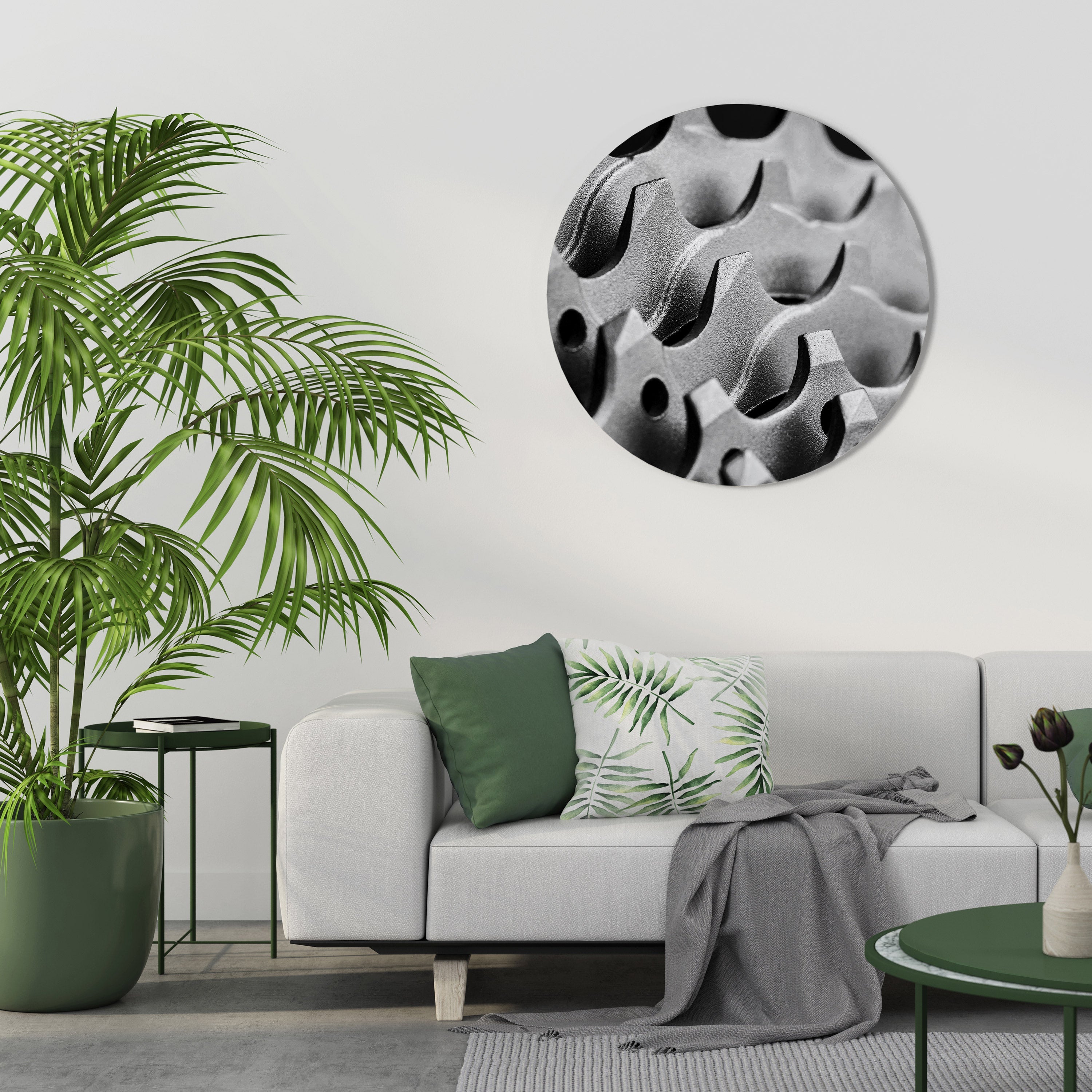 GEARSCAPE SYMPHONY Rund Väggkonst