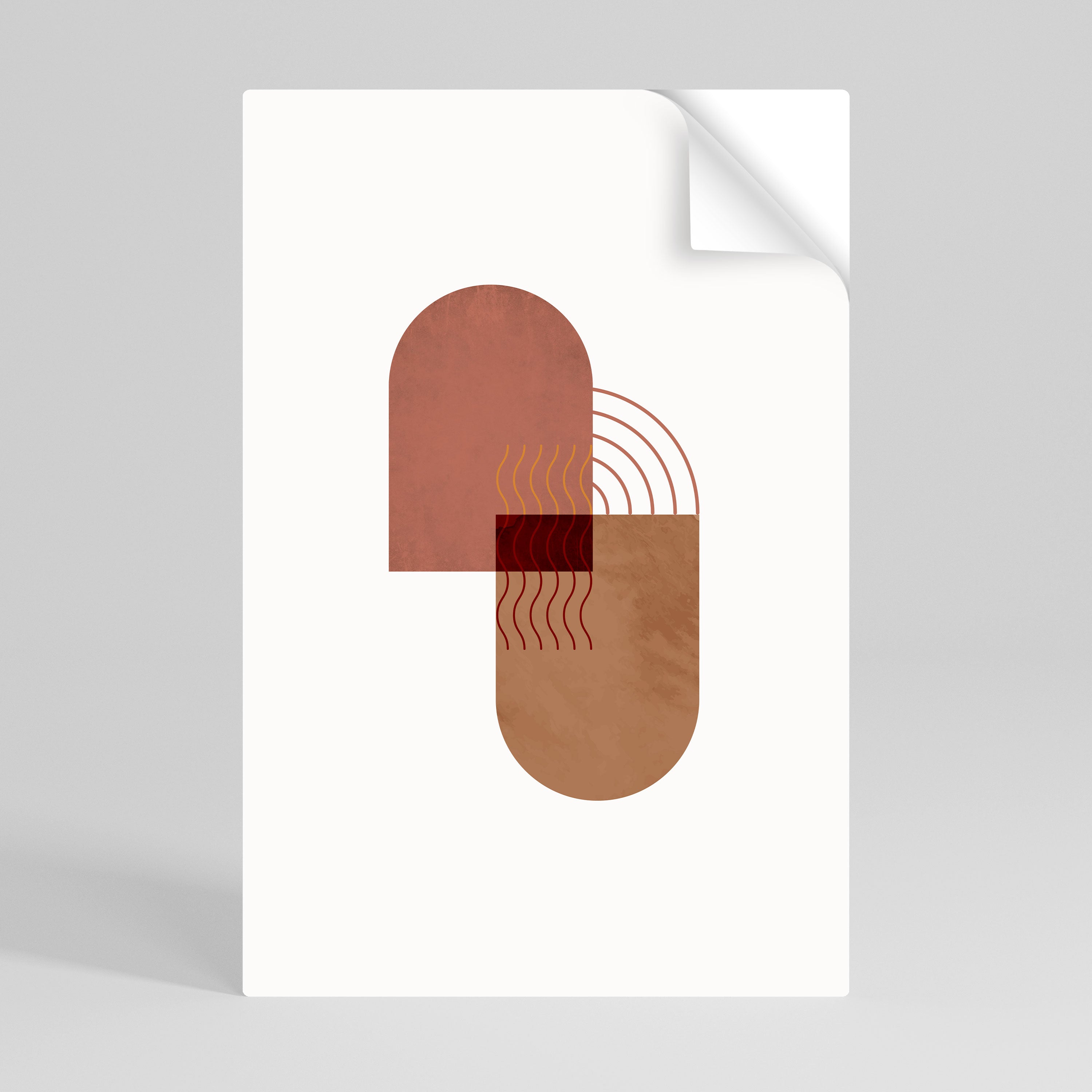 ECHOING DUET Självhäftande Vertikal Poster