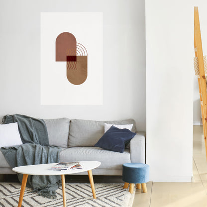 ECHOING DUET vertikal poster med självhäftande text