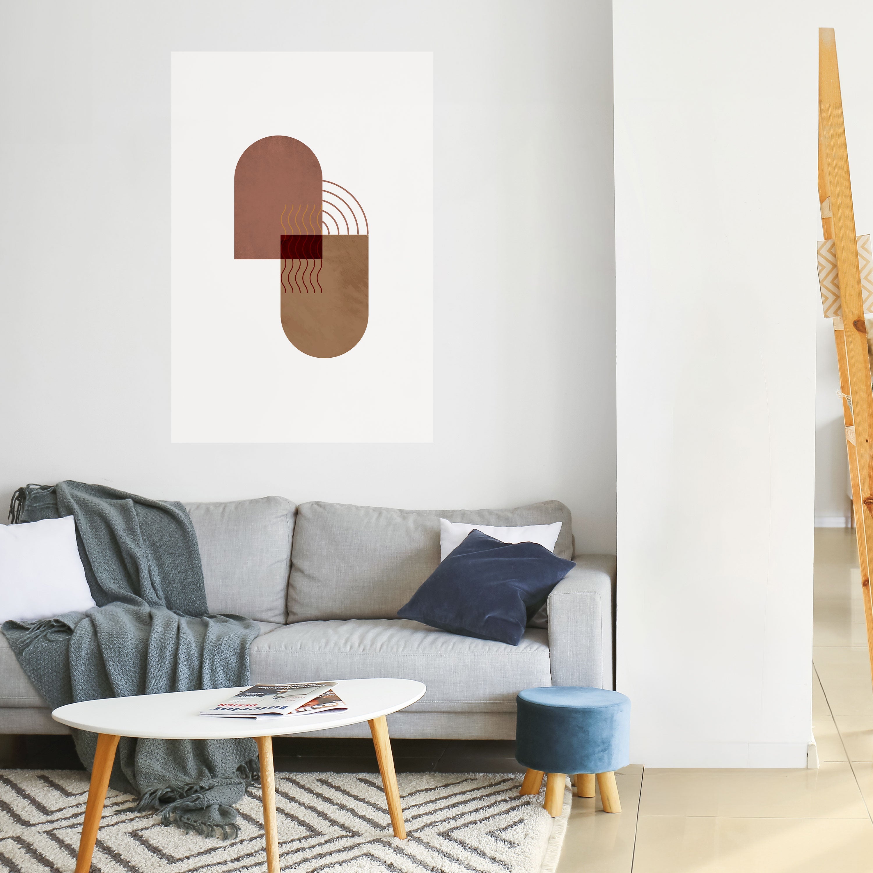 ECHOING DUET vertikal poster med självhäftande text