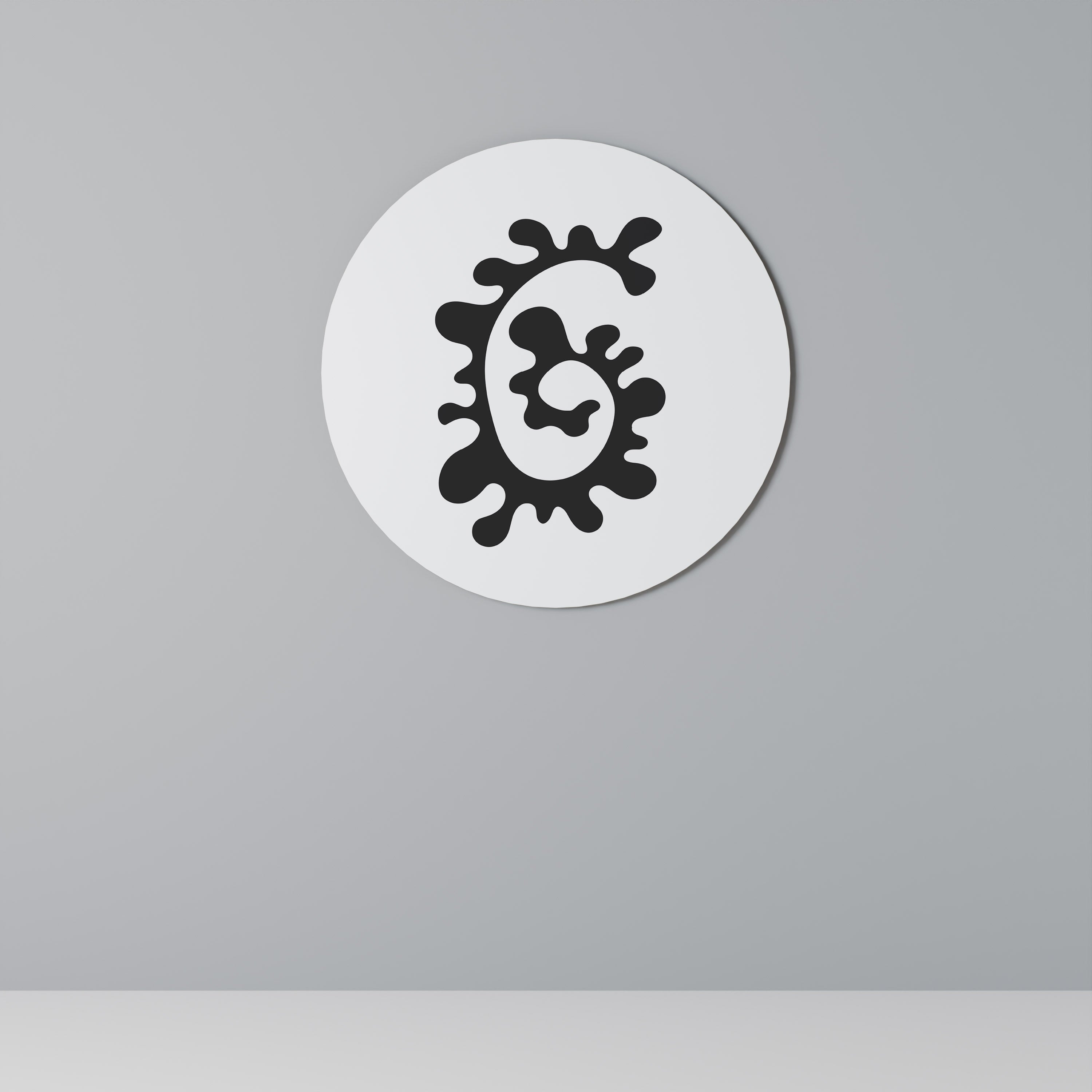 Rund väggdekoration med blandningen av gårdagen