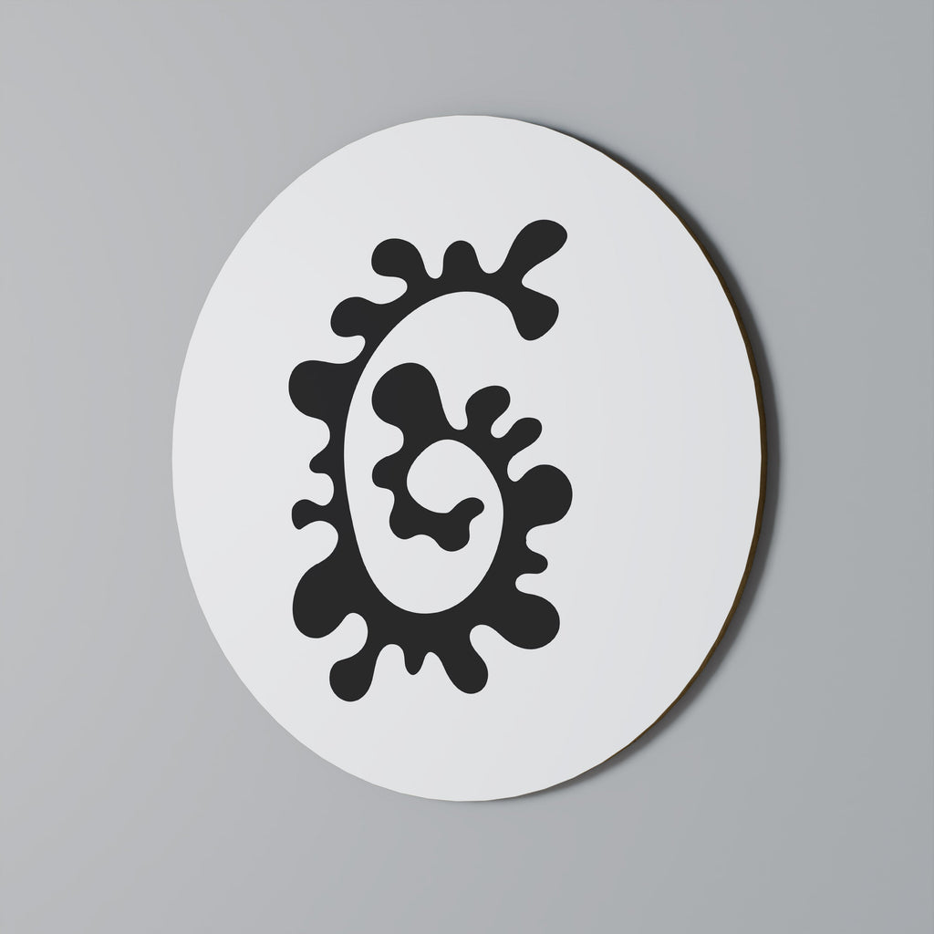 Rund väggdekoration med blandningen av gårdagen