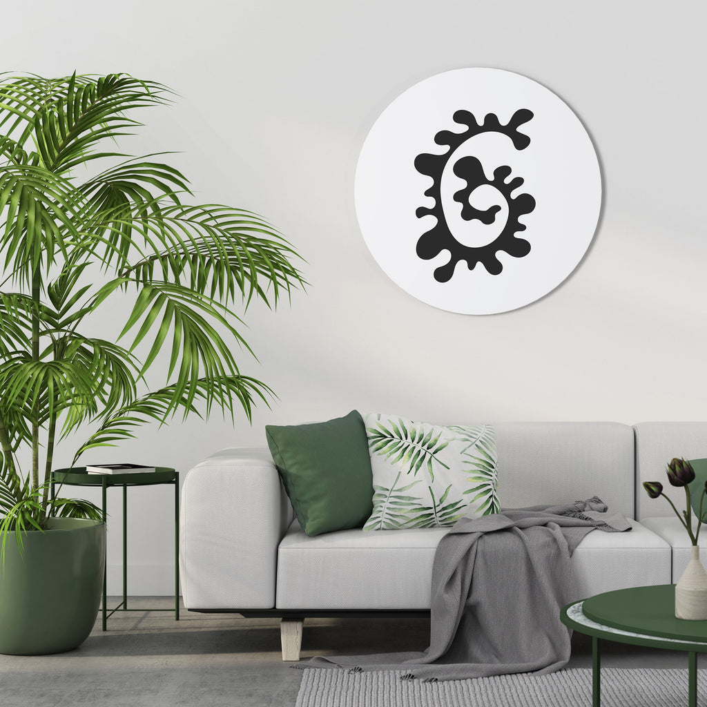 Rund väggdekoration med blandningen av gårdagen