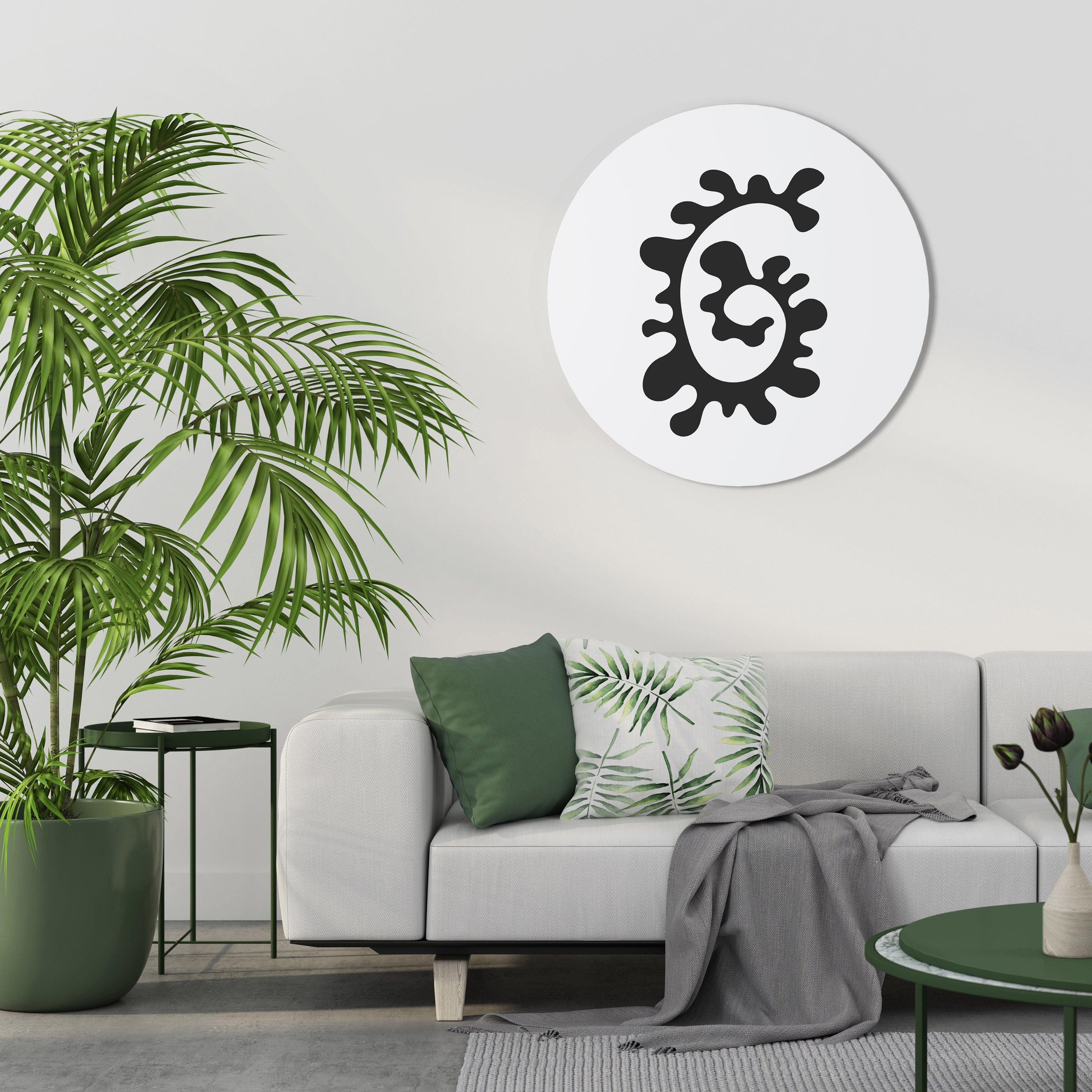 Rund väggdekoration med blandningen av gårdagen