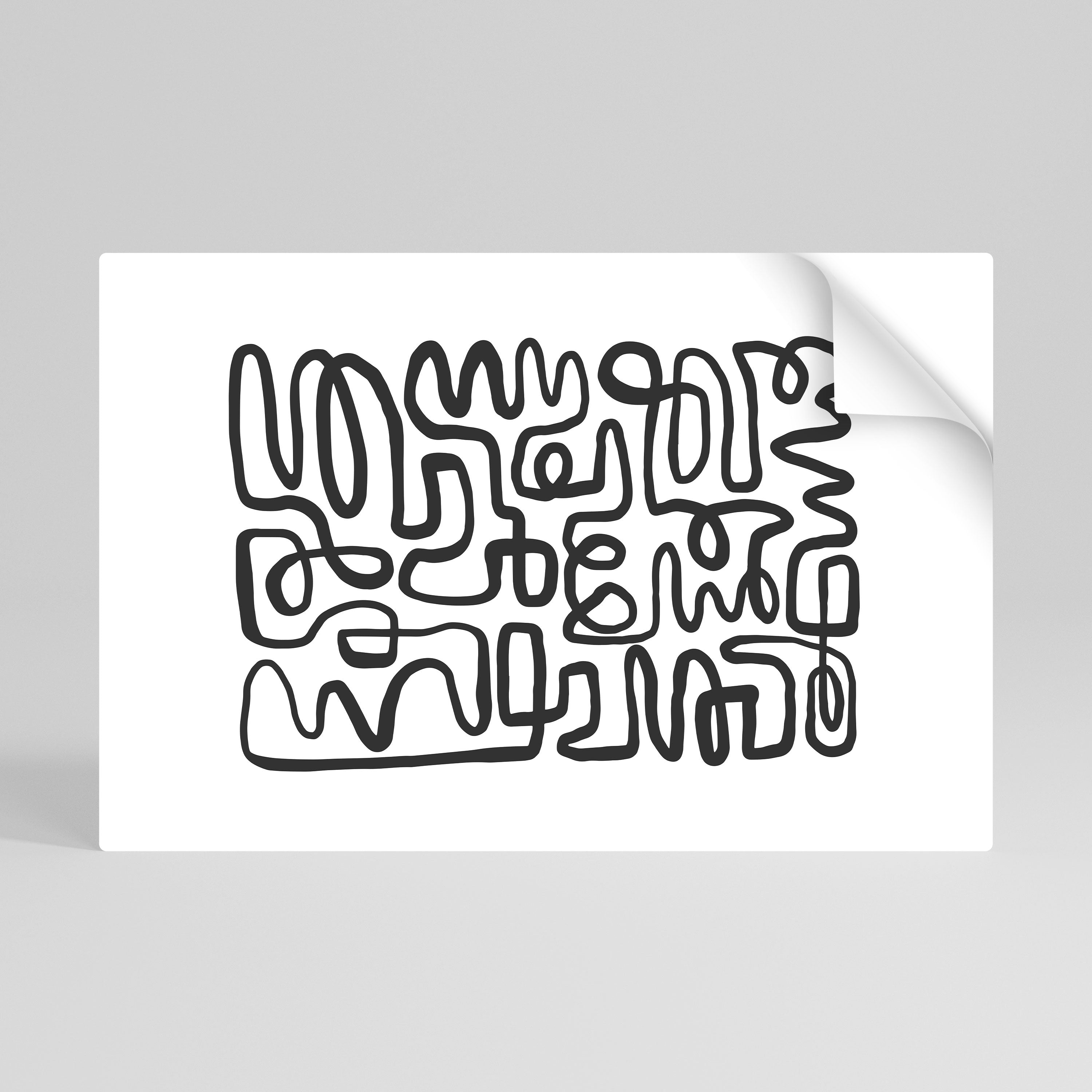 VILLSTORKEN I EKOT Horisontell affisch med självhäftande motiv