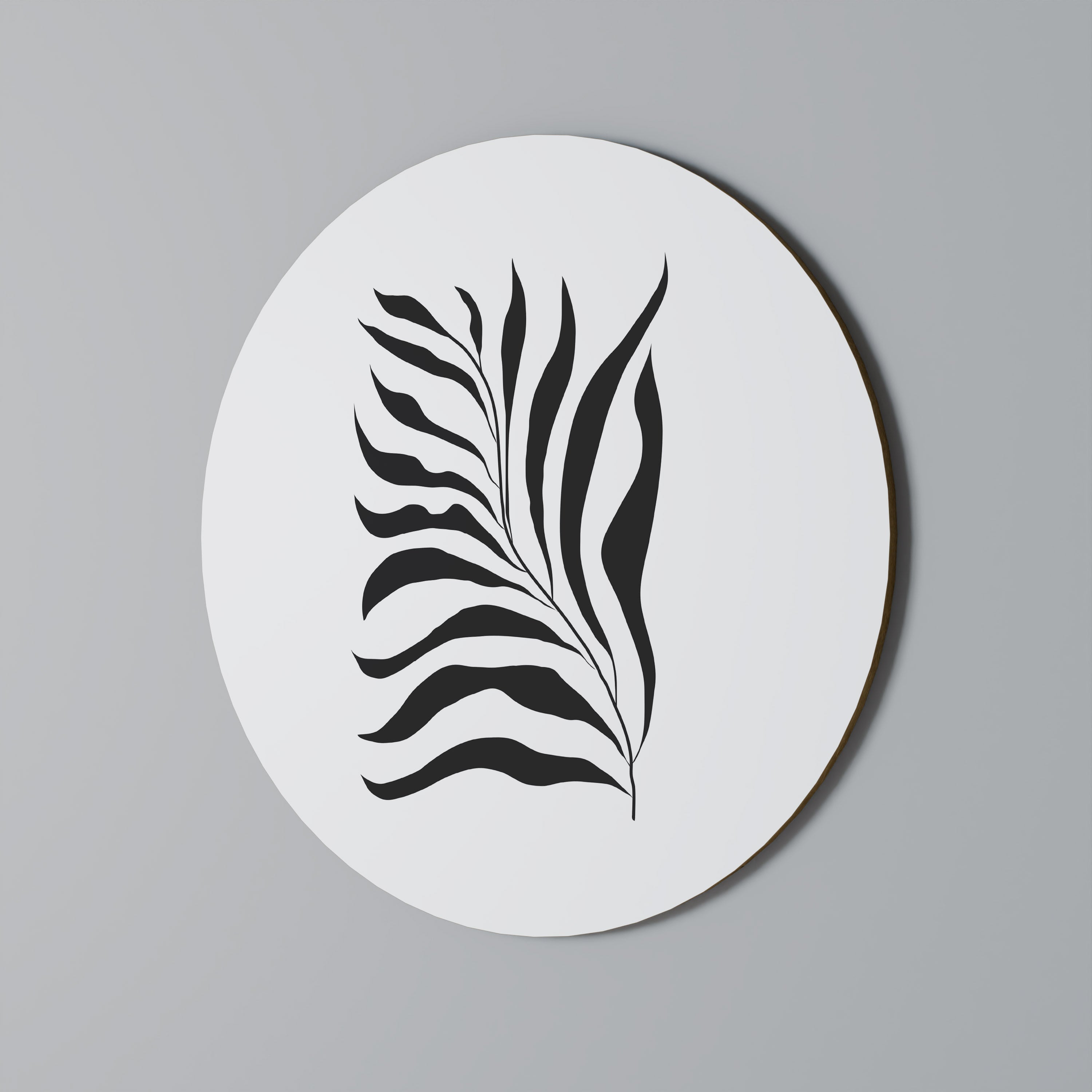 Rund väggdekoration med skuggväxt