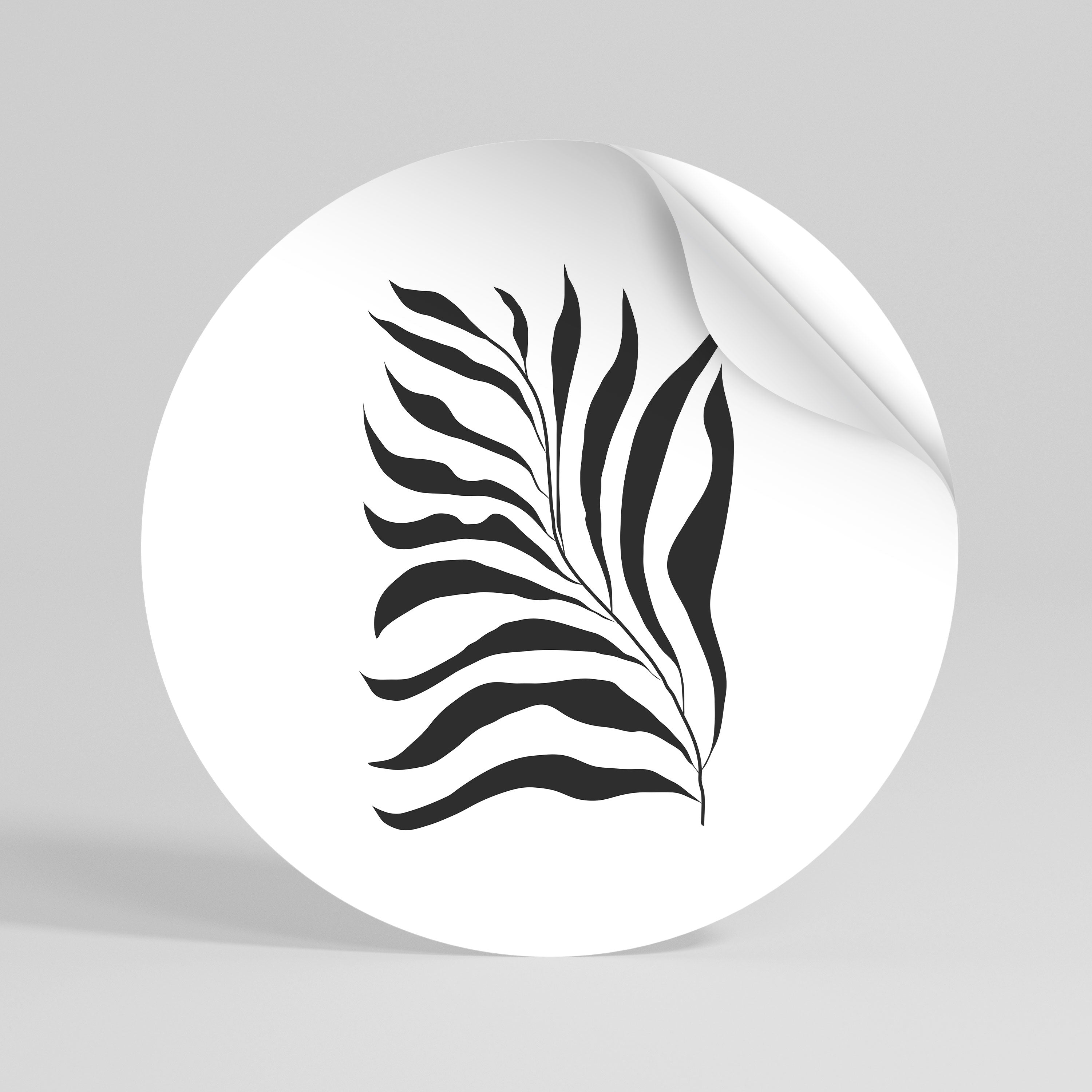 SHADOW PLANT Peel and Stick Round Sticker