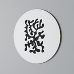 CHARCOAL CASCADE Round Wall Art