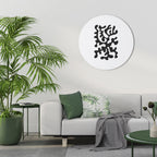 CHARCOAL CASCADE Round Wall Art