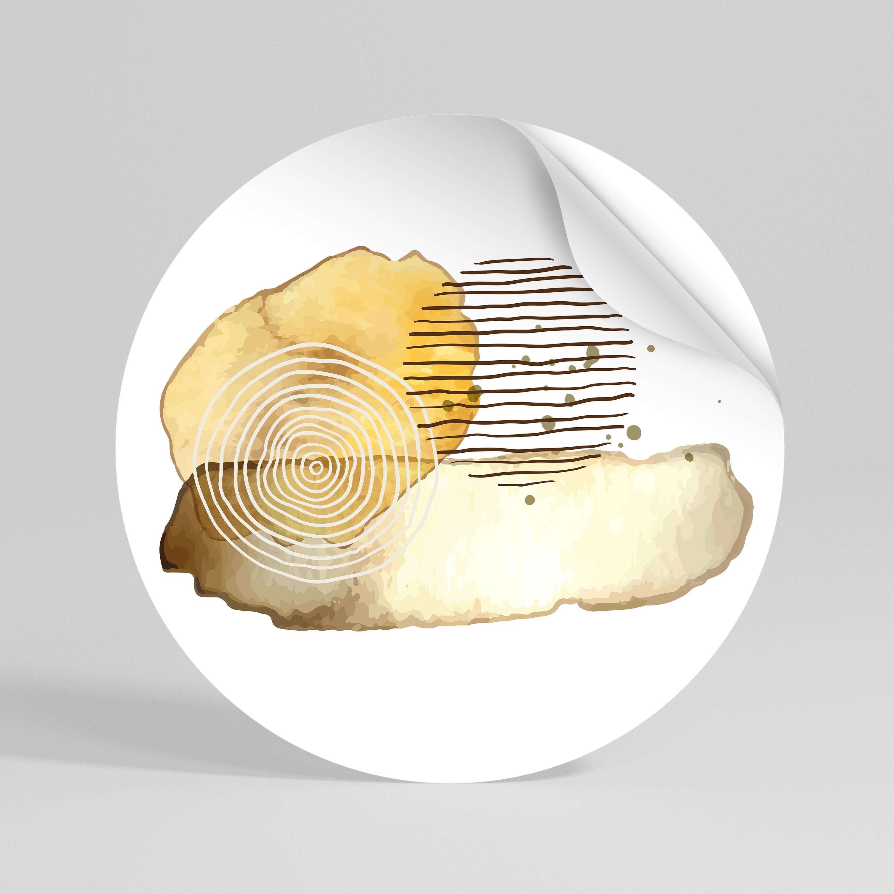 TRANSCENDENT TONES Peel and Stick Round Sticker