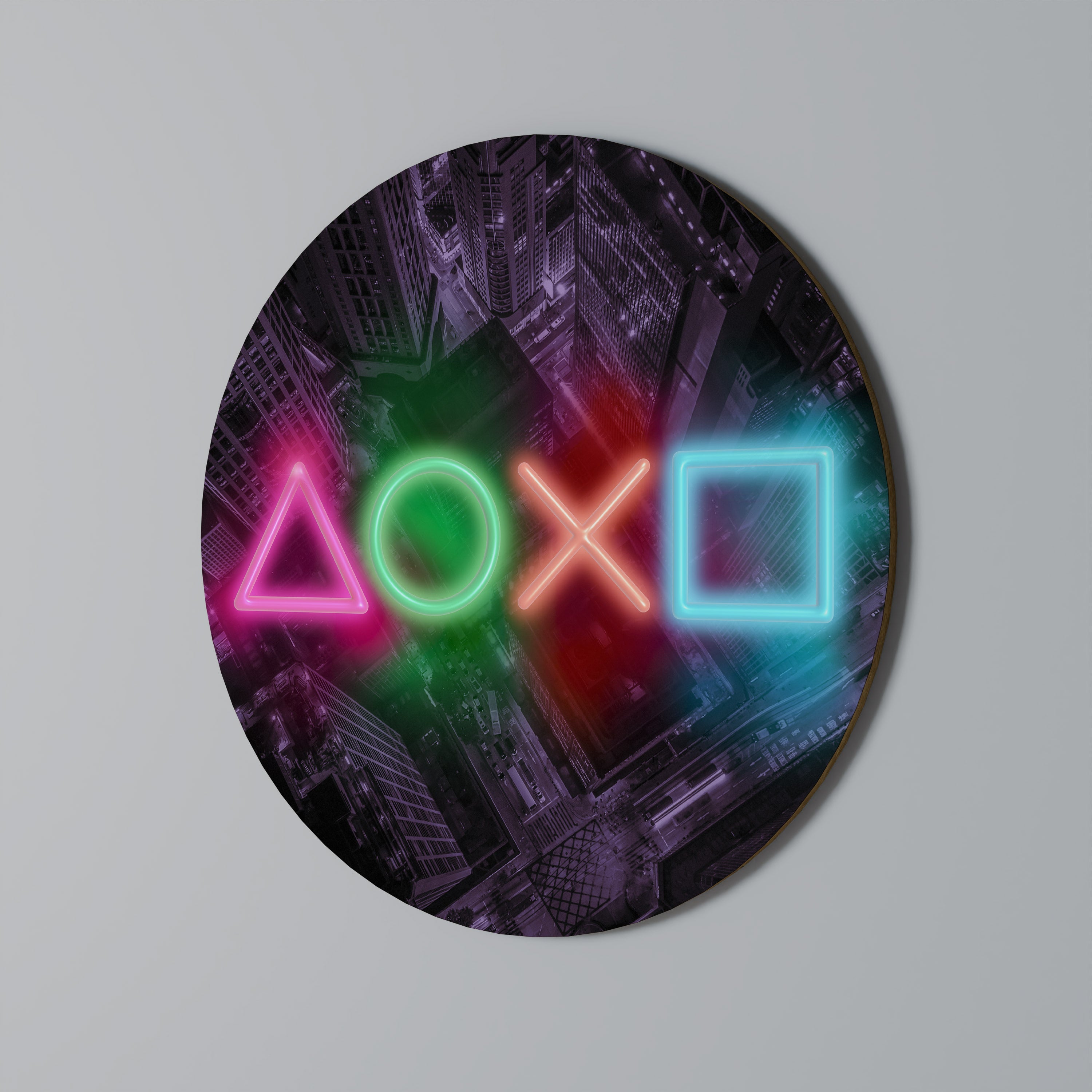 CYBERPUNK CHRONICLE Rund Väggkonst