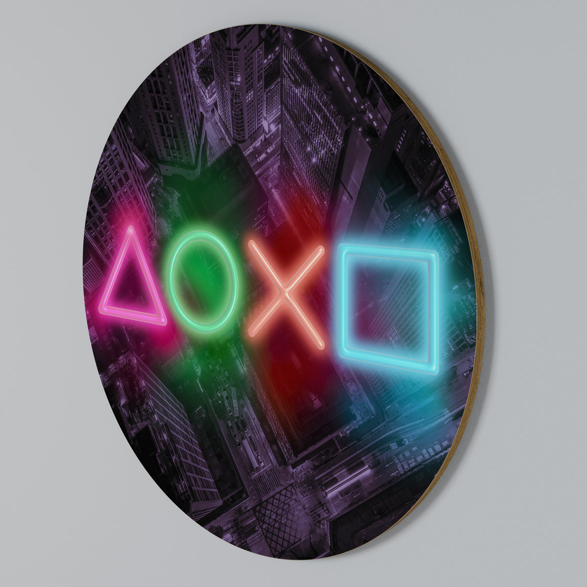 CYBERPUNK CHRONICLE Rund väggdekor