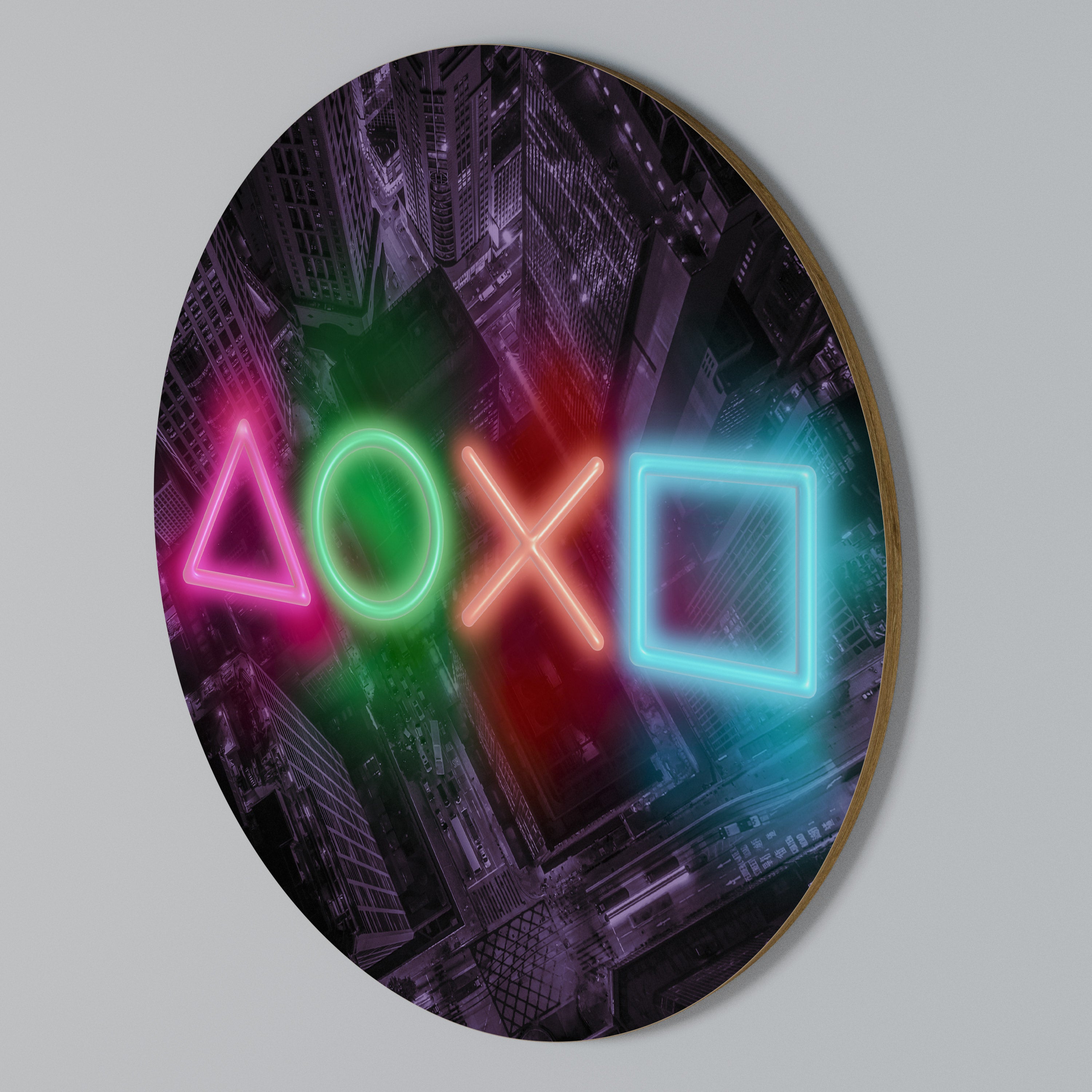 CYBERPUNK CHRONICLE Rund väggdekor