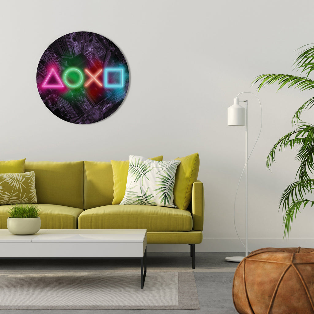 CYBERPUNK CHRONICLE Rund Väggkonst