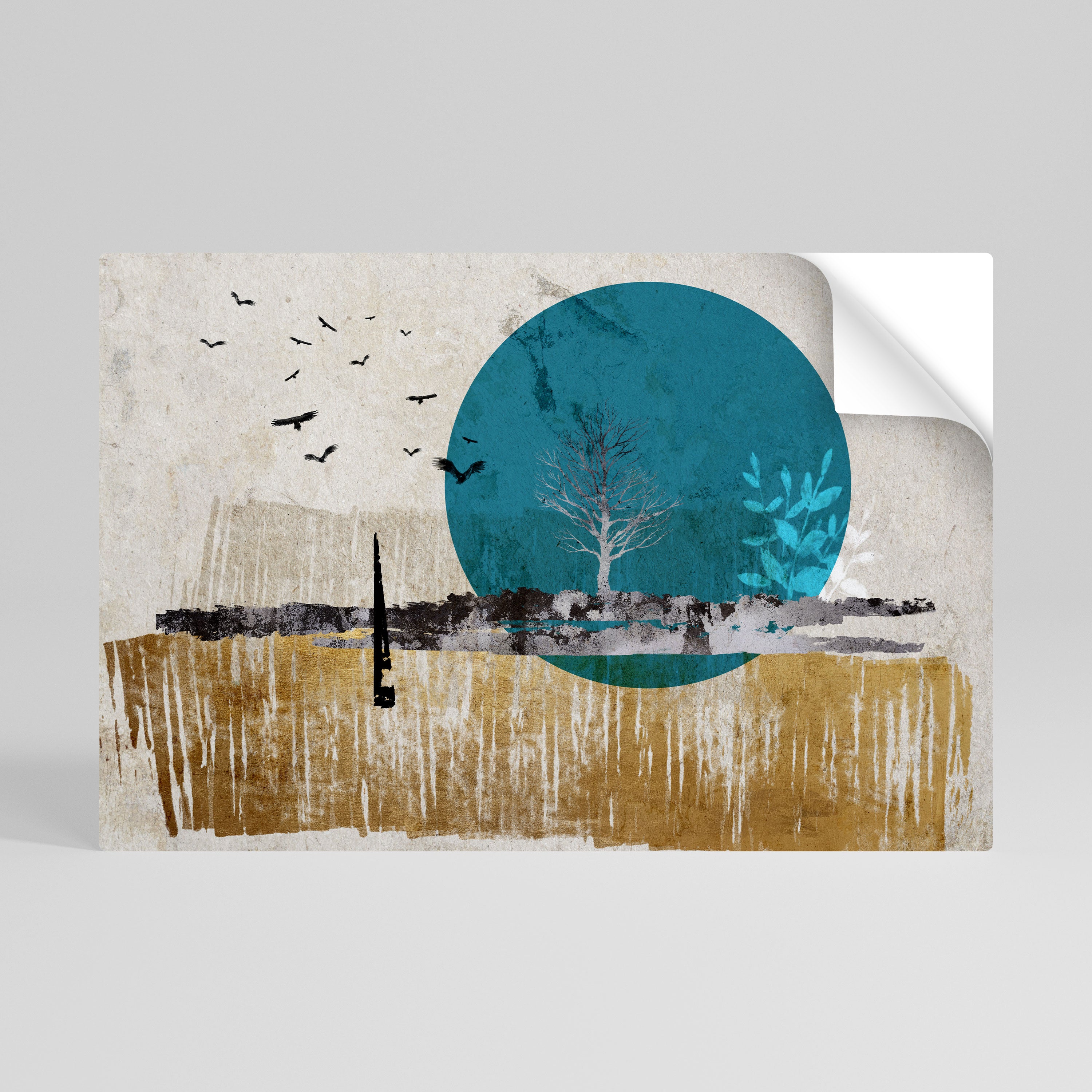 TIDLÖS RESA Horisontell affisch med självhäftande text