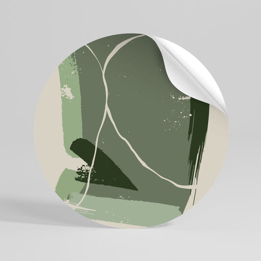 VERDANT HEAVEN Peel and Stick Round Sticker
