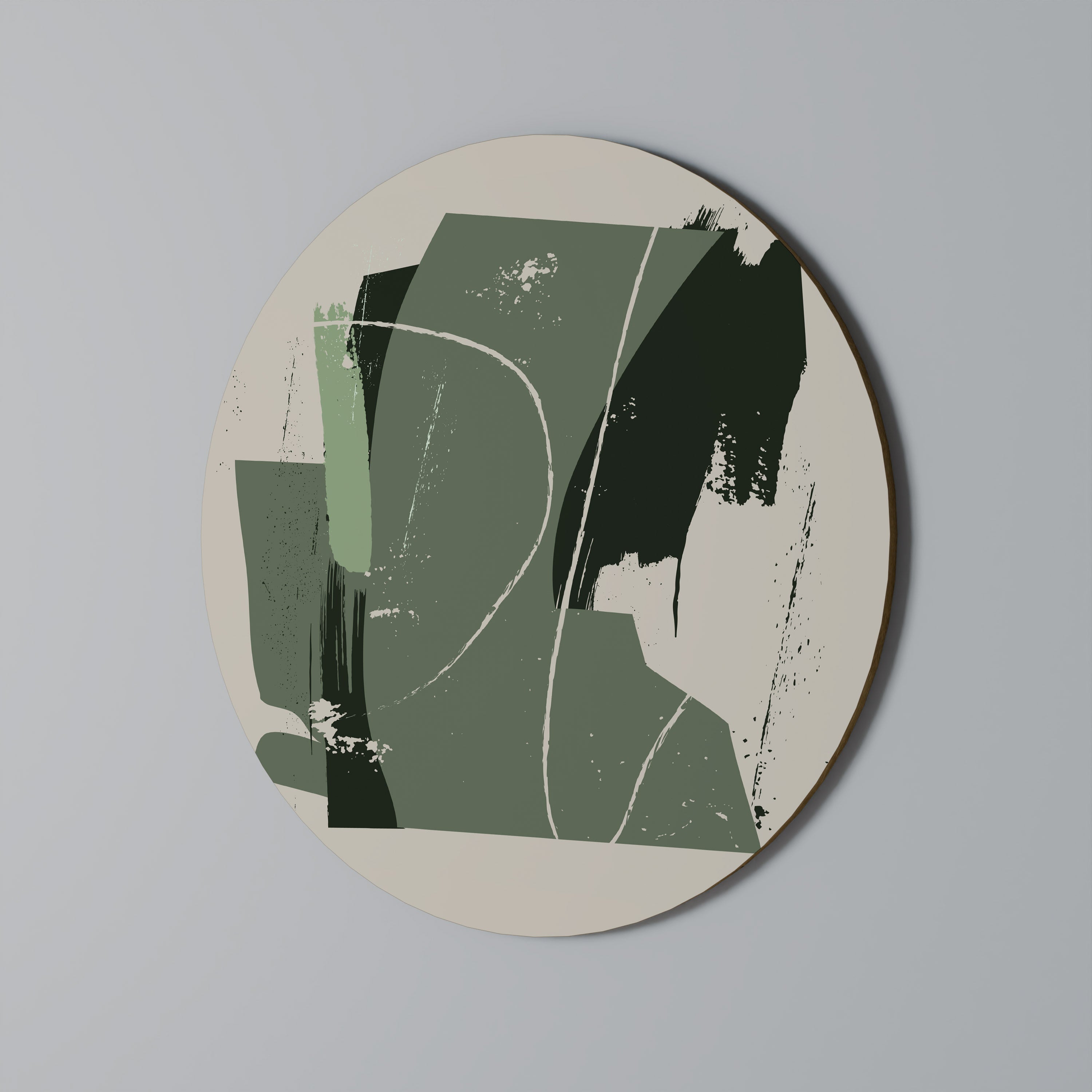 EVERGREEN ESCAPE Rund Väggkonst