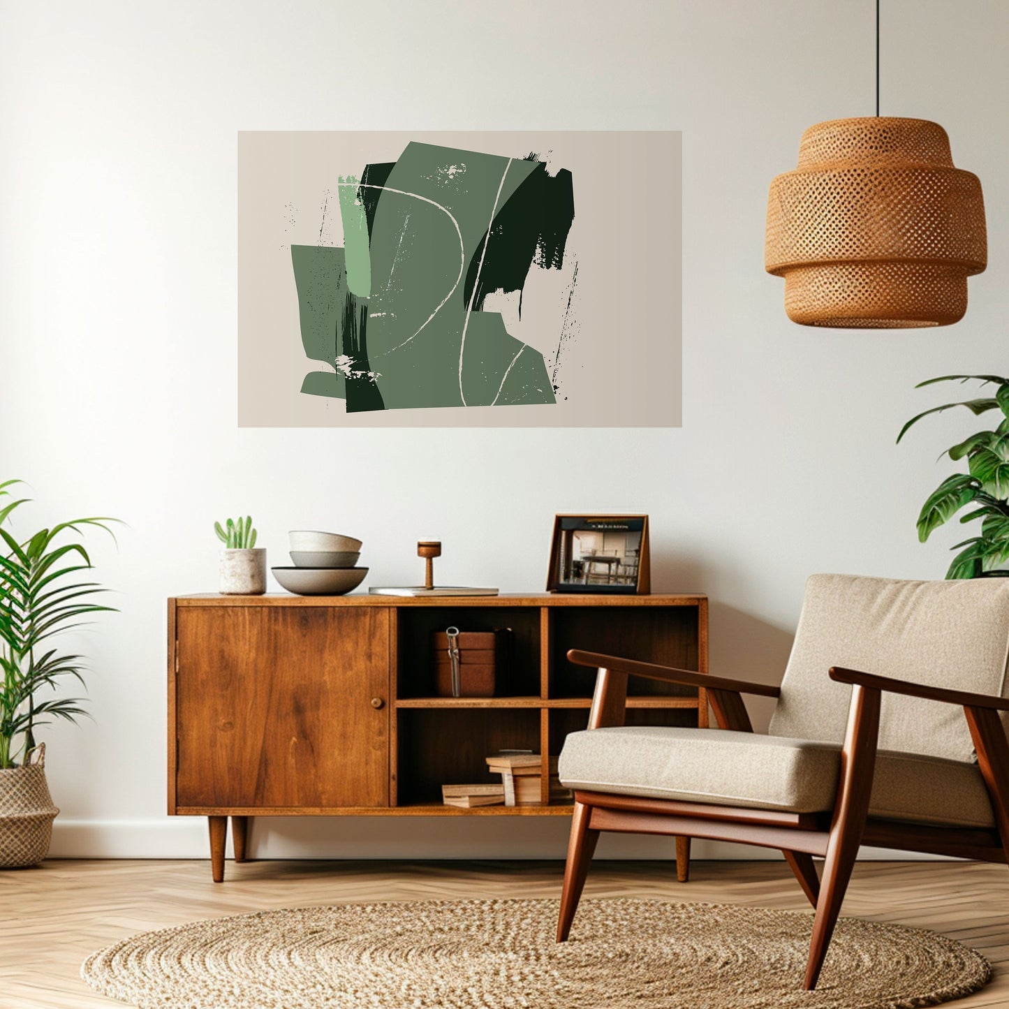 EVERGREEN ESCAPE Peel and Stick Horizontal Poster