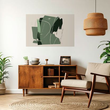 EVERGREEN ESCAPE Peel and Stick Horizontal Poster
