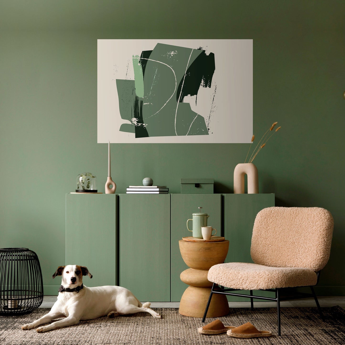 EVERGREEN ESCAPE Peel and Stick Horizontal Poster
