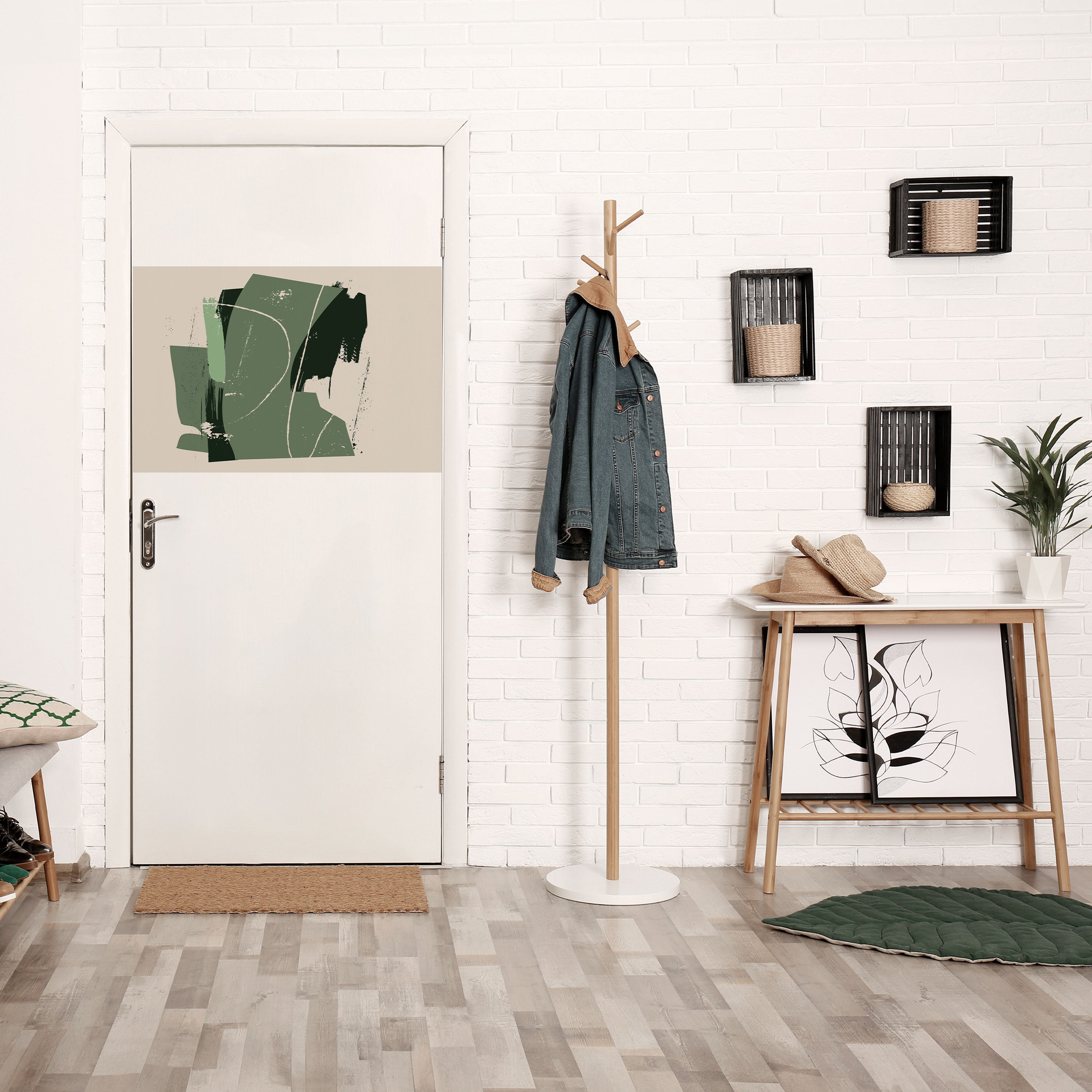 EVERGREEN ESCAPE horisontell affisch med självhäftande text