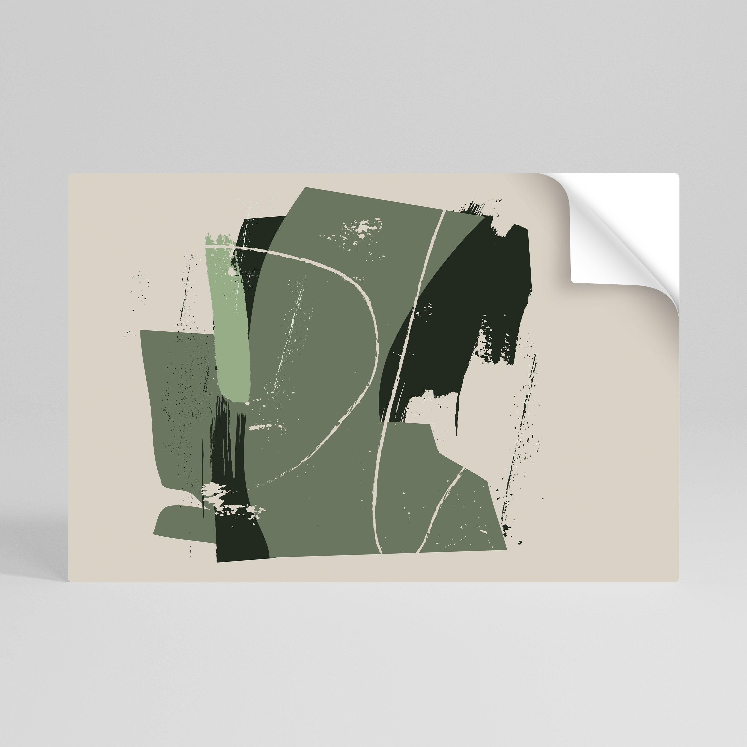 EVERGREEN ESCAPE horisontell affisch med självhäftande text