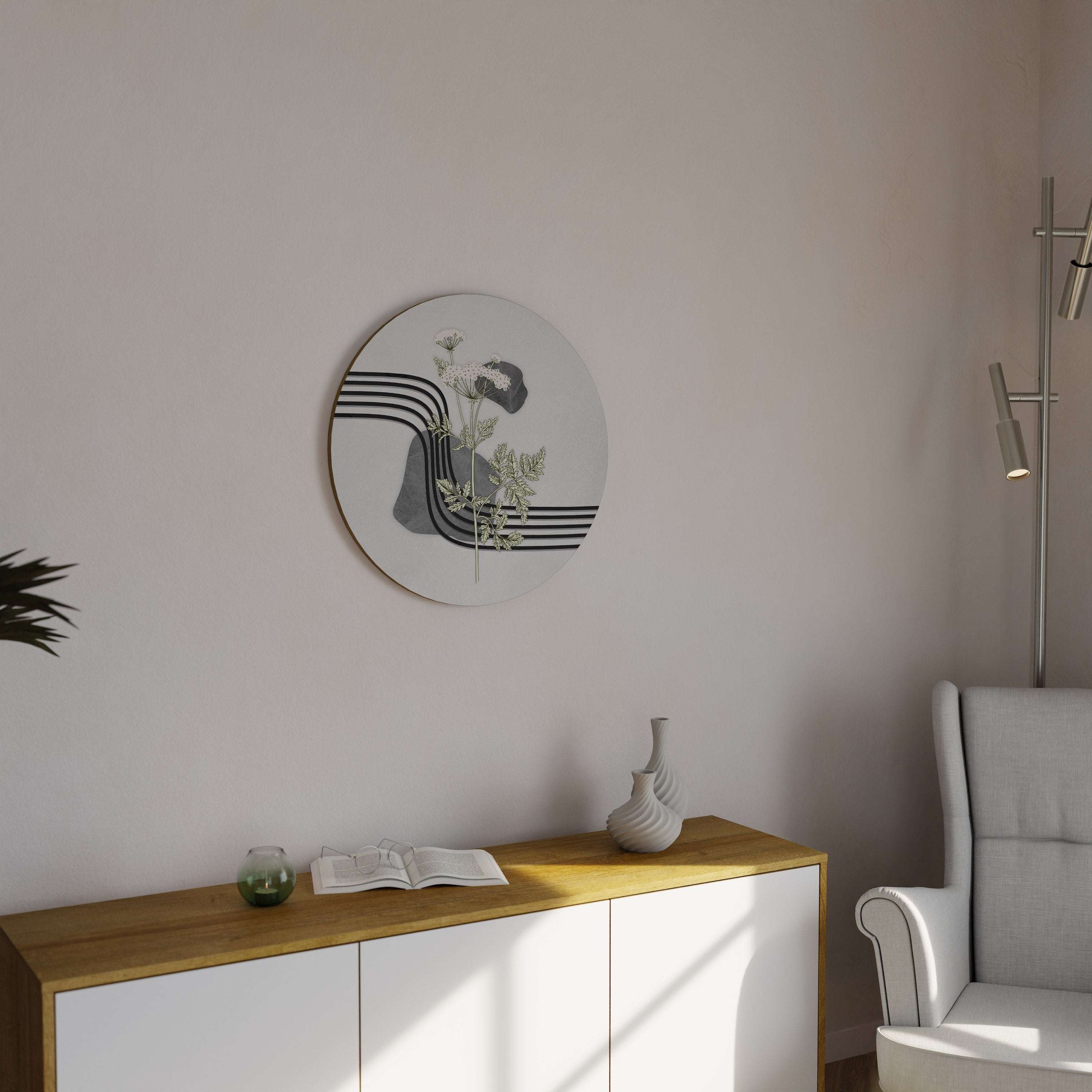 HERACLEUM ARRAY Rund väggdekoration